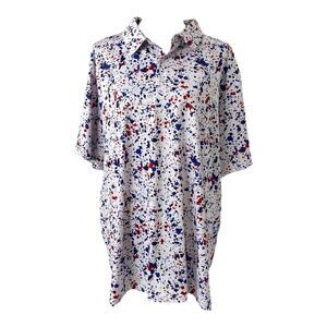 Men’s XL Polo Shirt LRD Performance Multicolor Splash Short Sleeve Athletic Golf